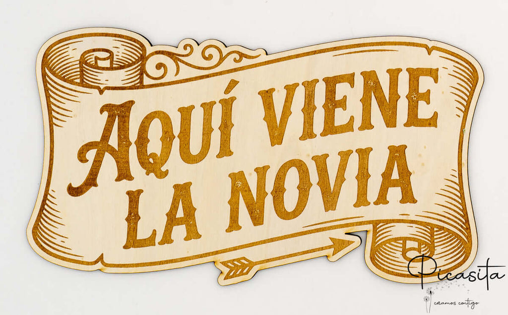 Cartel Aqui viene la Novia