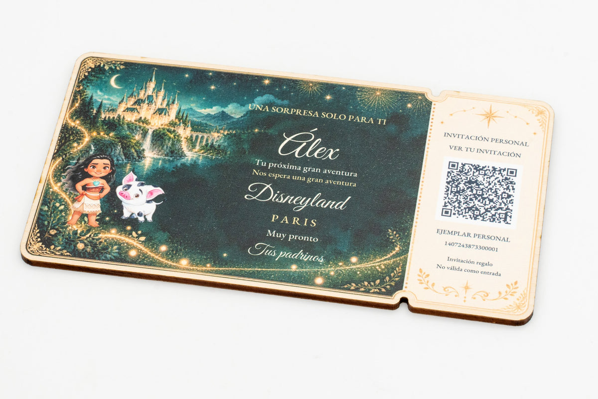 Disneyland Parisera joateko gonbidapen pertsonalizatua
