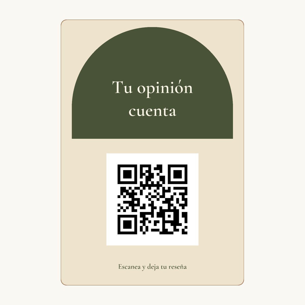 Simulació de Cartell personalitzat amb QR per a ressenyes · exemple 1