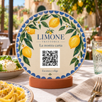 Simulació de Cartell de carta amb QR mediterrani i base · exemple 1
