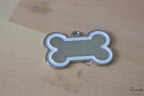 Chapa para Perro de Acero y Borde Color