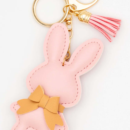 Colgantes para Bolsos de Cuero PU Conejitos Rosa Claro