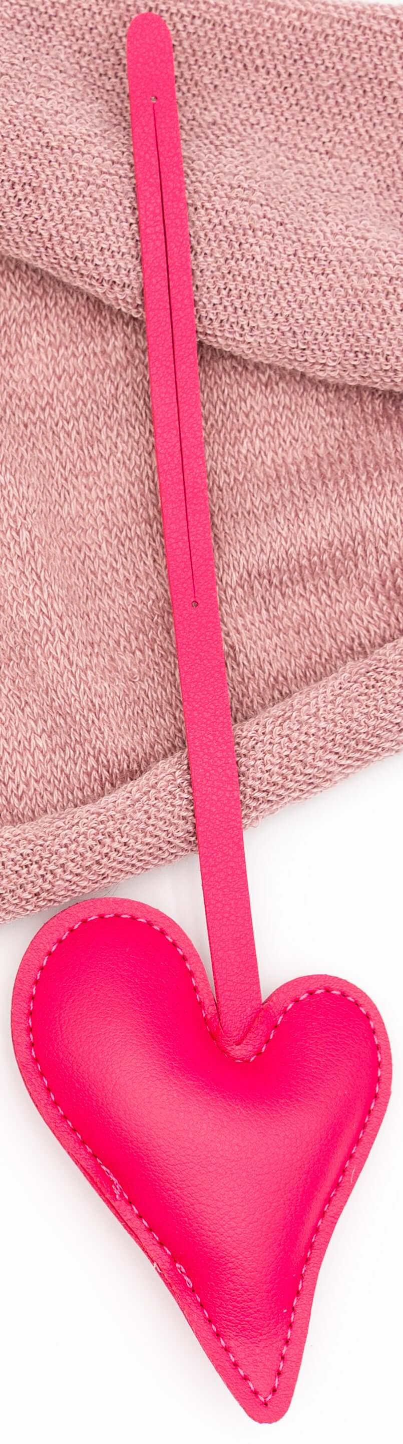 Colgantes para Bolsos de Cuero PU Corazón Fucsia