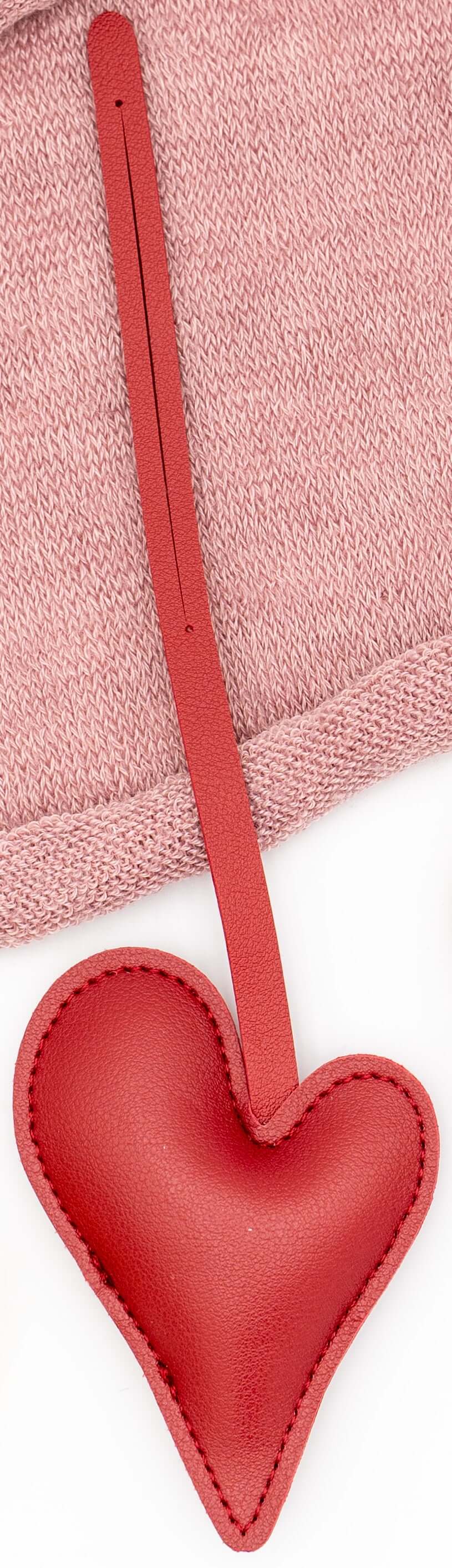 Colgantes para Bolsos de Cuero PU Corazón Rojo