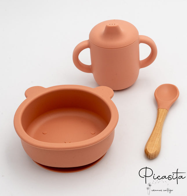 Conjunto Bol, Cuchara y Vaso