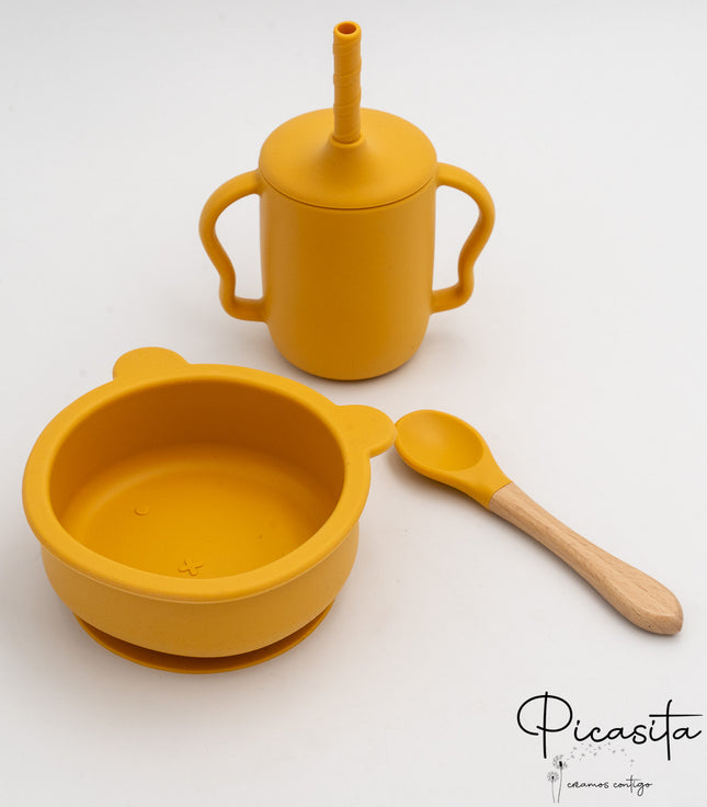 Conjunto Bol, Cuchara y Vaso