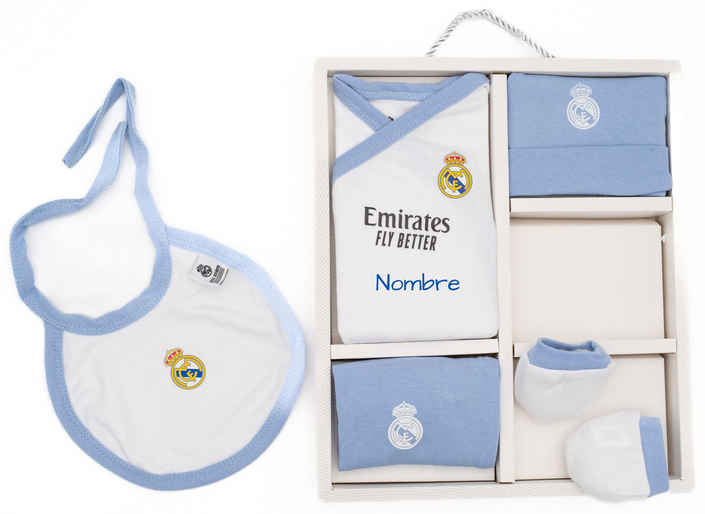 Real Madrilen multzo urdina bere kutxan, babetarekin