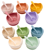 Bols de silicona amb cullera en diversos colors