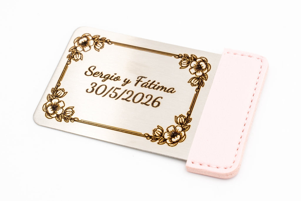Espejo Rectangular de Acero y Cuero PU
