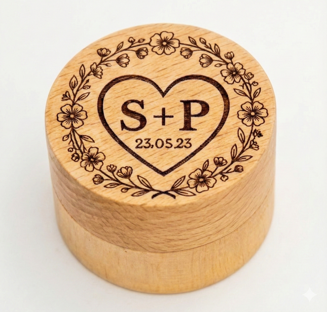 Boîte à bagues double avec fenêtre