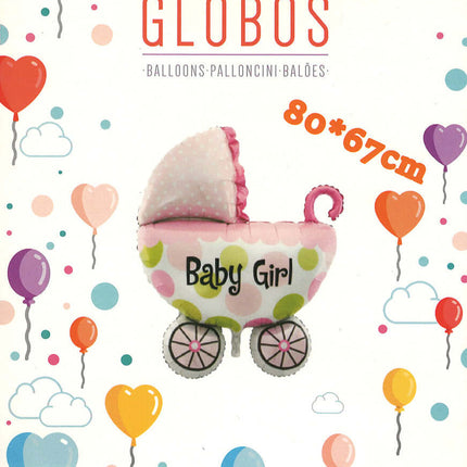 Globos BabyShower Carrito Niña