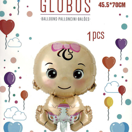 Globos BabyShower Pañal Niña