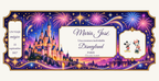 Txartel pertsonalizatuaren ikuspegi digitala: Txartel ilustratua Su artifizialak · Disneyland Paris.