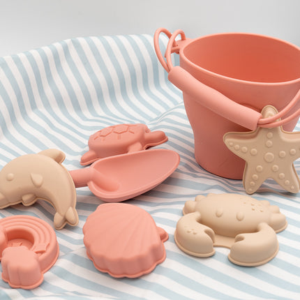 Kit de Playa de Cubos y Animales de silicona personalizados Coral y Arena