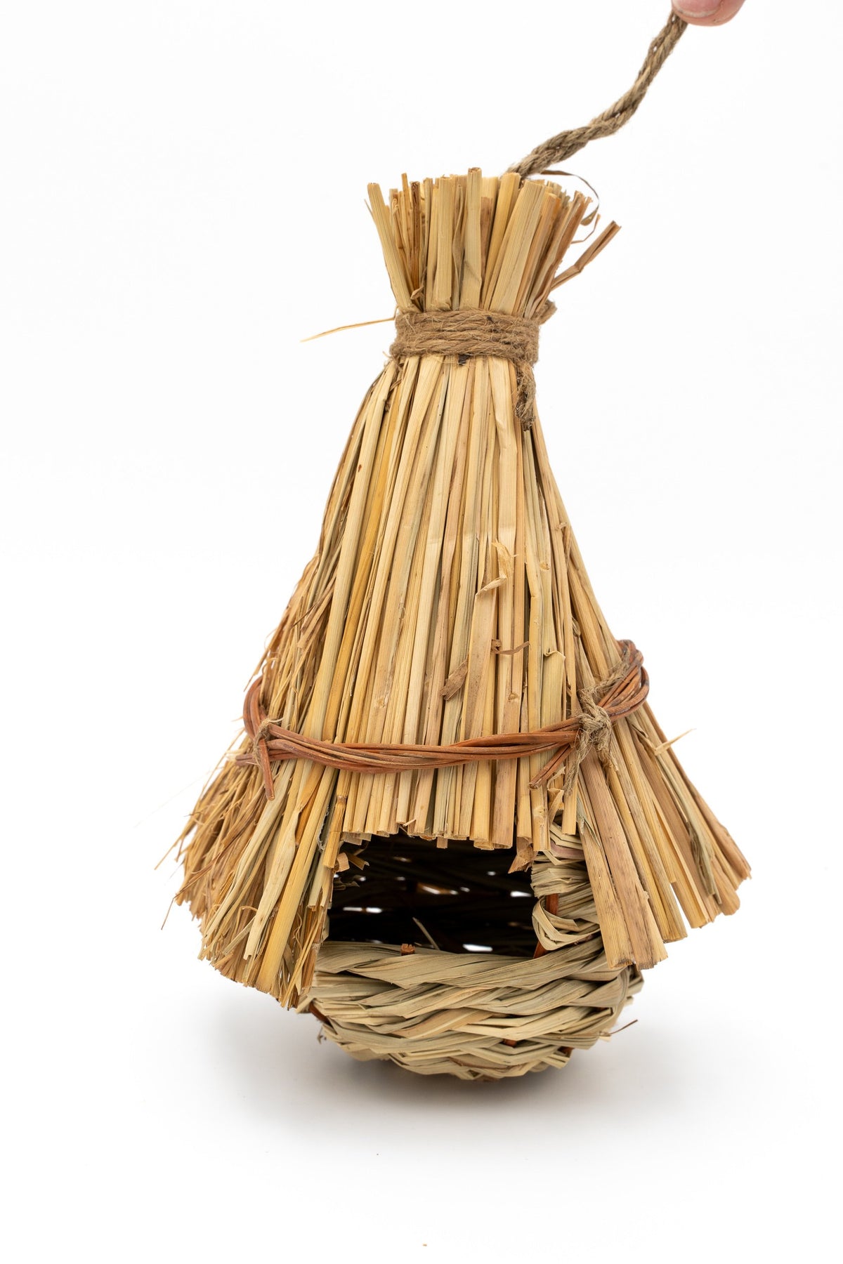 Nido para Pájaros de Madera y Paja