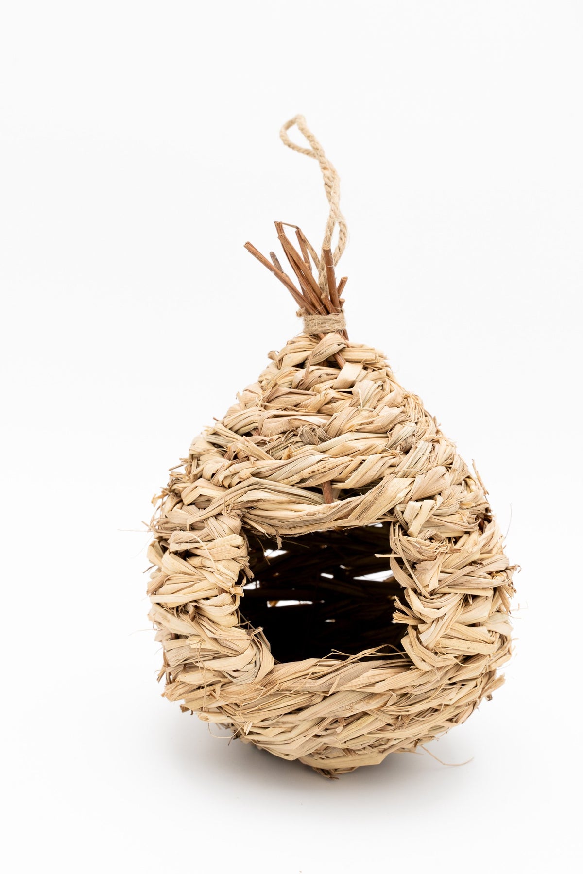 Nido para Pájaros de Madera y Paja