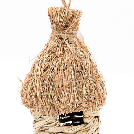 Nido para Pájaros de Madera y Paja