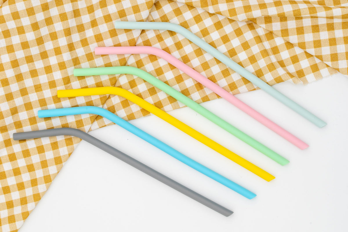 Palliñas acodadas de silicona en seis cores