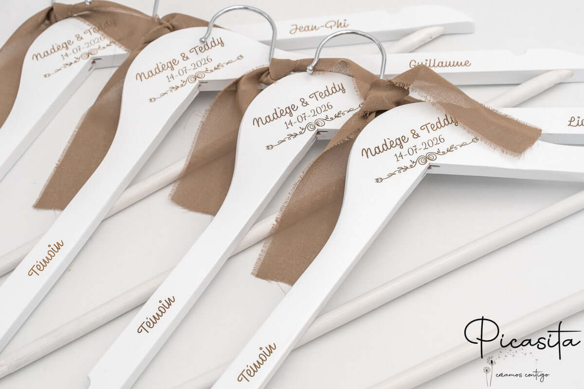 Percha para Testigos de Boda | Regalo para Testigos de Boda