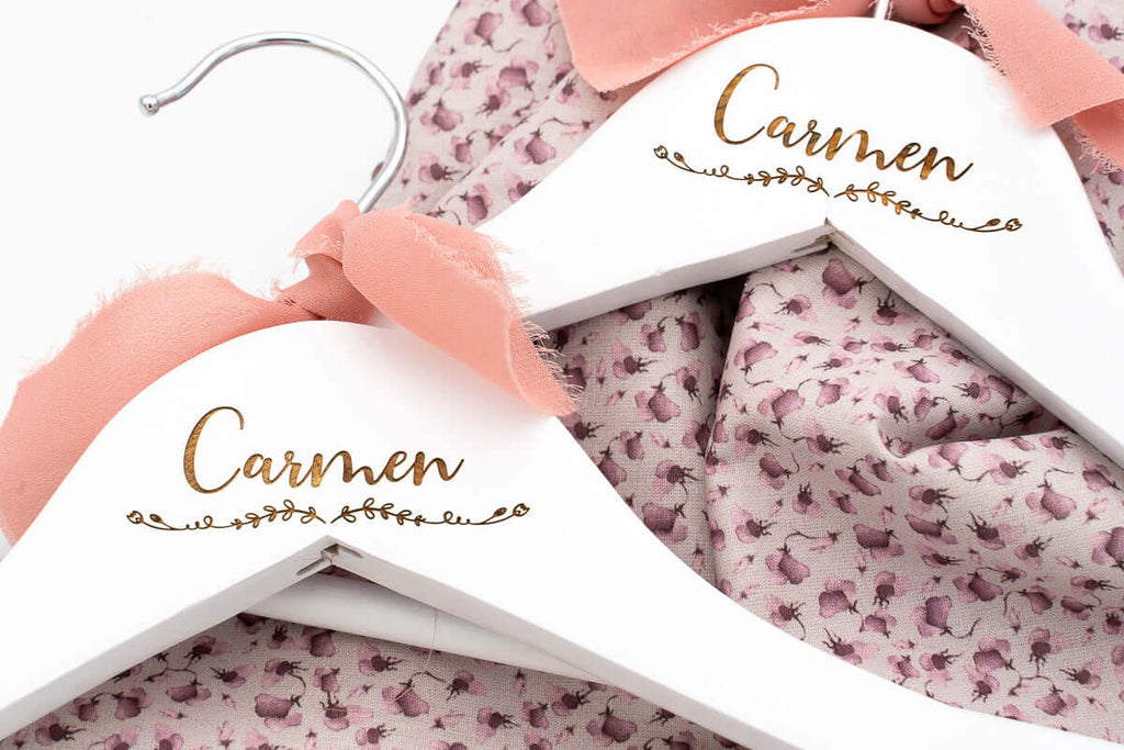 Percha Personalizada Infantil para Comunión Blanco