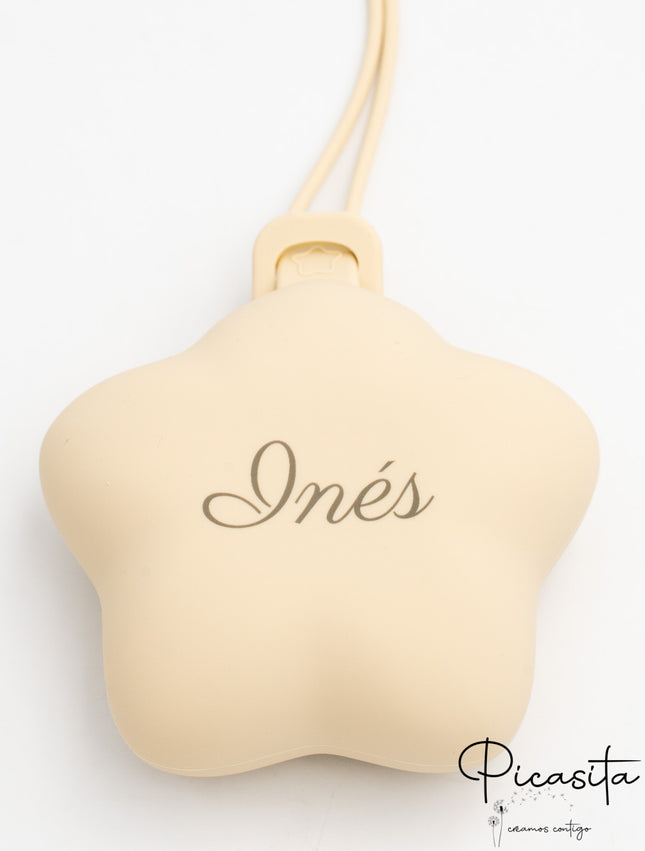 Portachupetes Personalizado de Silicona (Estrella)