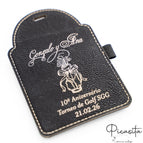 Rectangular 3 Tees (125 x 80mm) / Negro - Oro