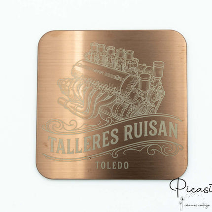 Posavasos de Acero Grabados