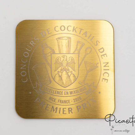 Posavasos de Acero Grabados