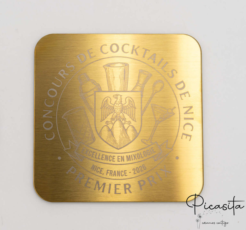 Posavasos de Acero Grabados