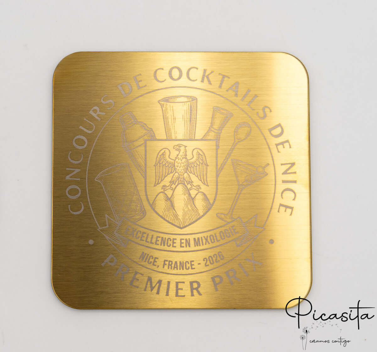 Posavasos de Acero Grabados