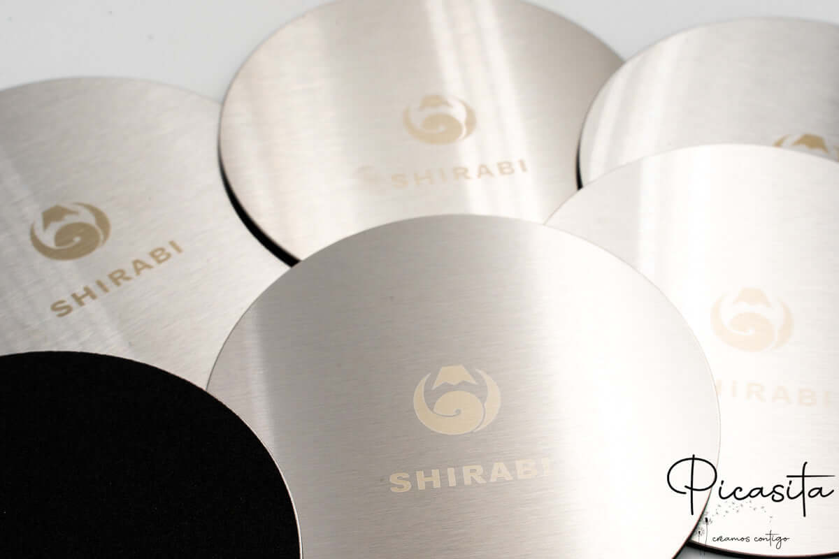 Posavasos de Acero Grabados