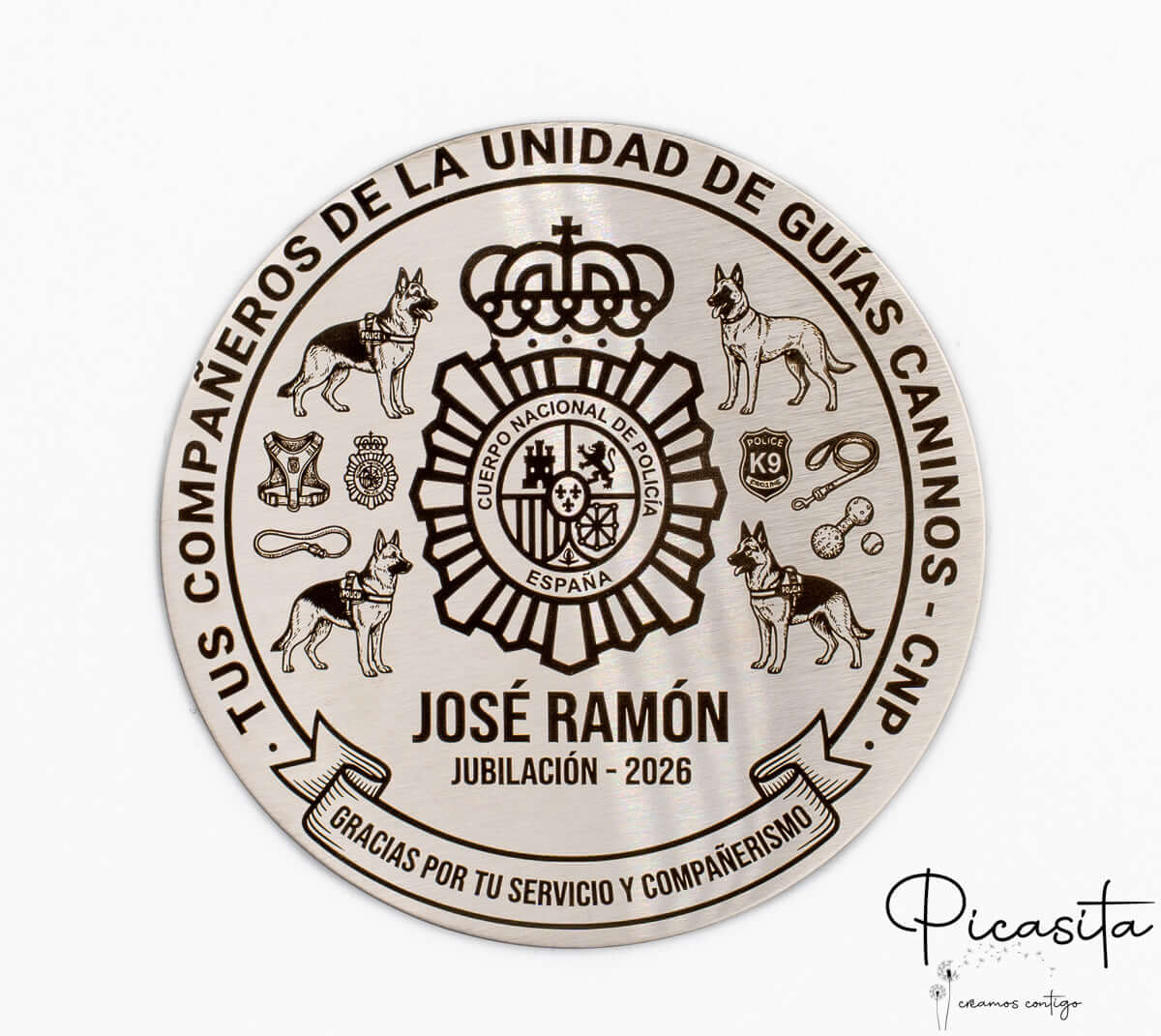 Posavasos de Acero Grabados