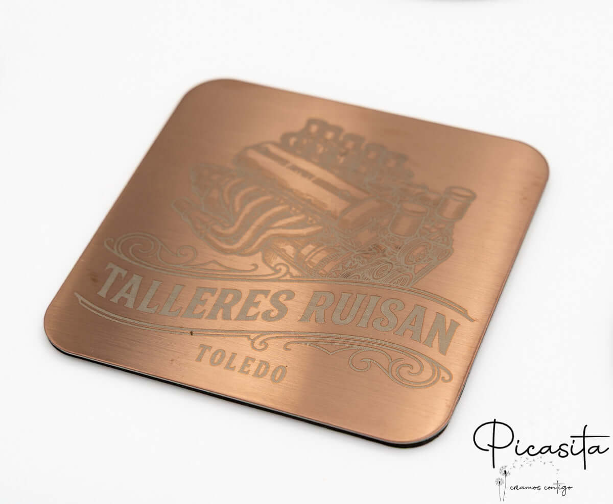Posavasos de Acero Grabados