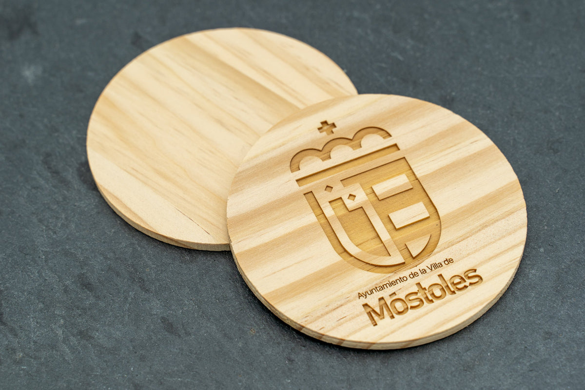 Posavasos de Madera Personalizado Redondo