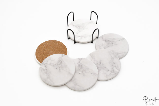 Posavasos Ceramica Estilo Marmol (Pack 6)