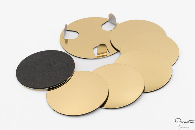 Posavasos de Acero Dorado Personalizados (Pack 6)