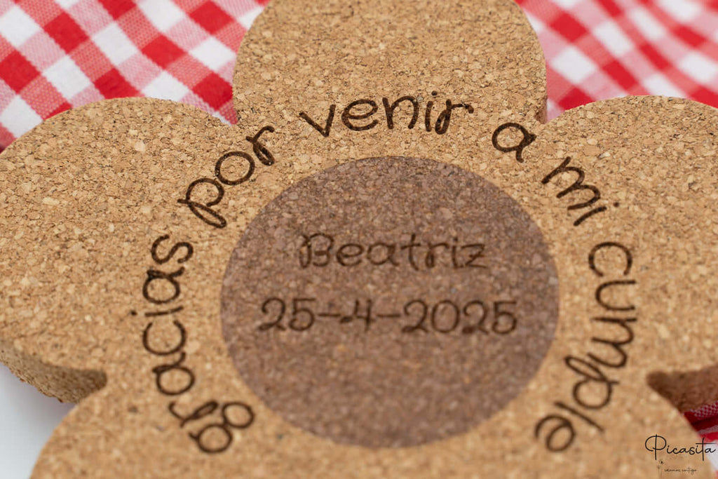 Posavasos de Corcho Natural Personalizados