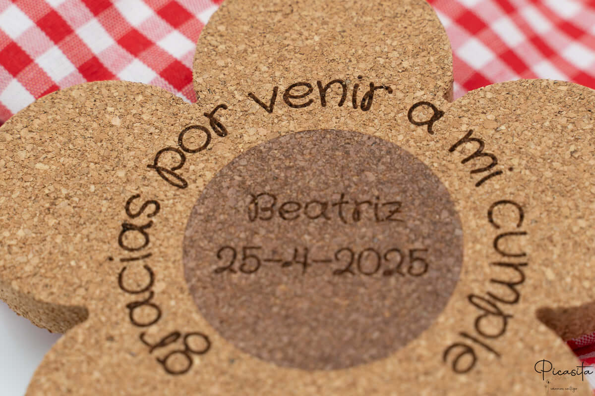 Posavasos de Corcho Natural Personalizados