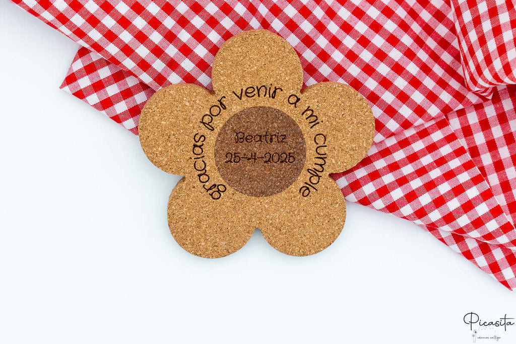 Posavasos de Corcho Natural Personalizados