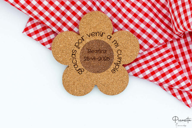 Posavasos de Corcho Natural Personalizados