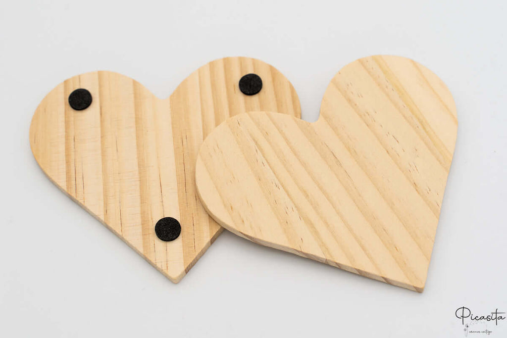 Posavasos de Madera Personalizado Corazon
