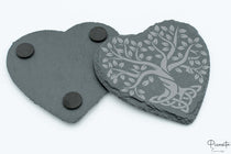 Posavasos de Pizarra Corazón Personalizados