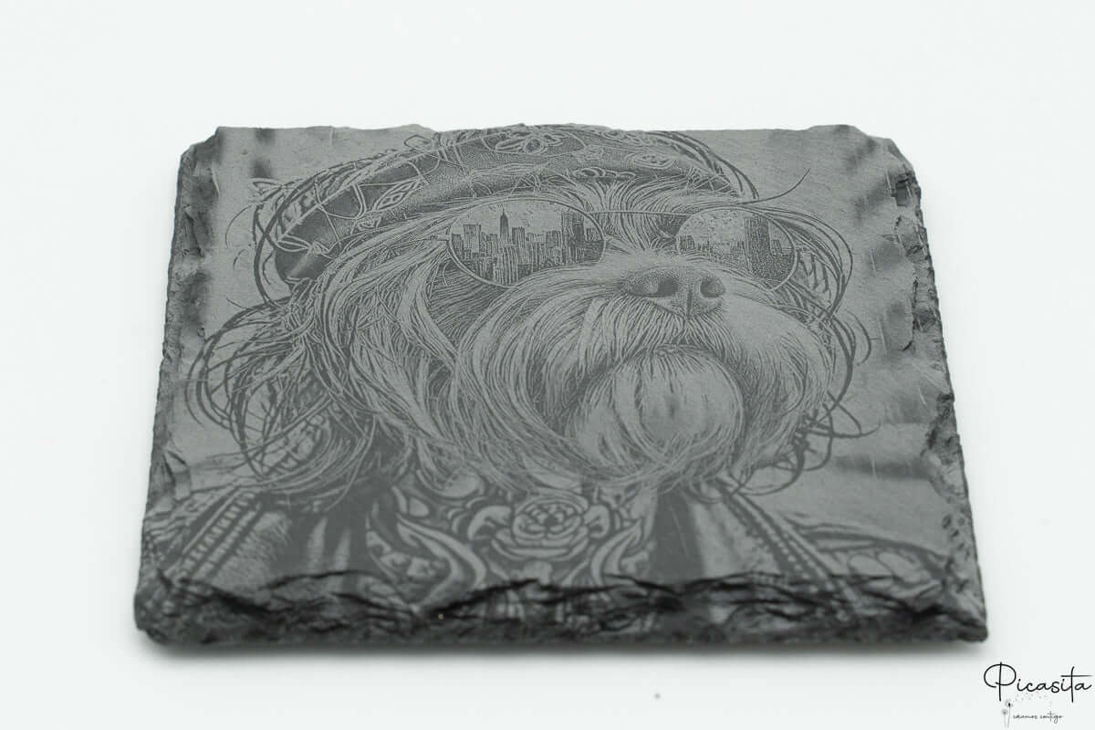 Posavasos de Pizarra Cuadrados Personalizados