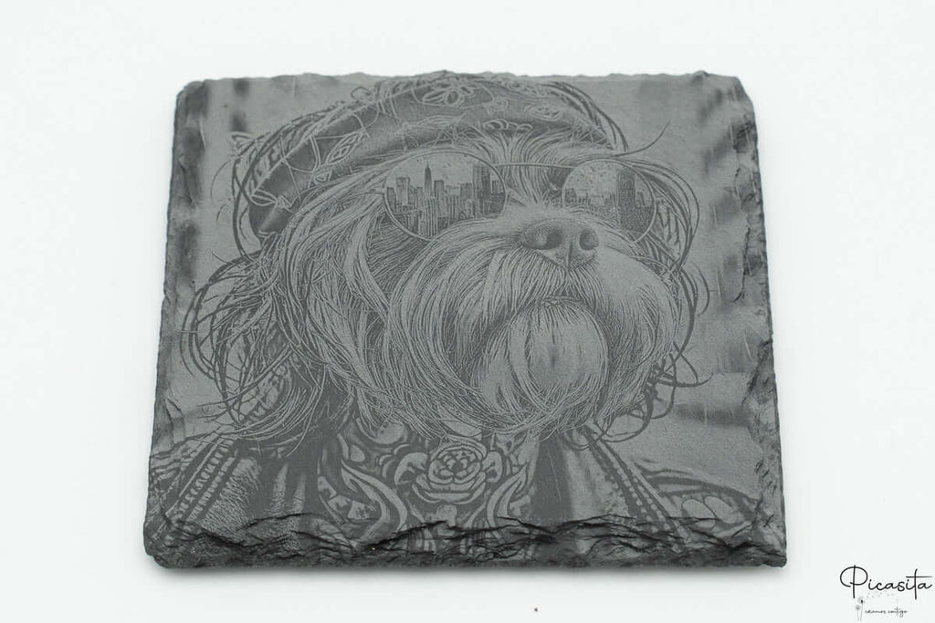 Posavasos de Pizarra Cuadrados Personalizados