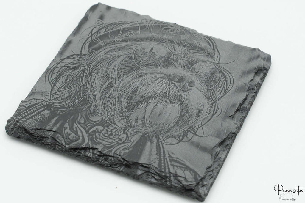 Posavasos de Pizarra Cuadrados Personalizados