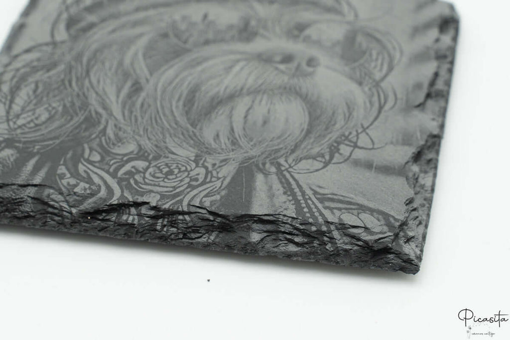 Posavasos de Pizarra Cuadrados Personalizados Grabar Foto Alta Resolución