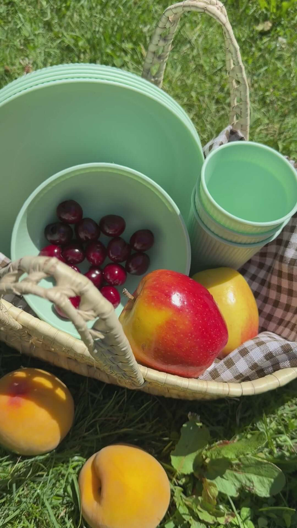 Cesta de Picnic para Saír a Comer no Campo