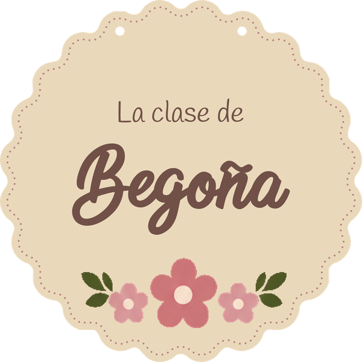 Mostra del cartell en forma de núvol: cara del davant amb el nom Begoña.