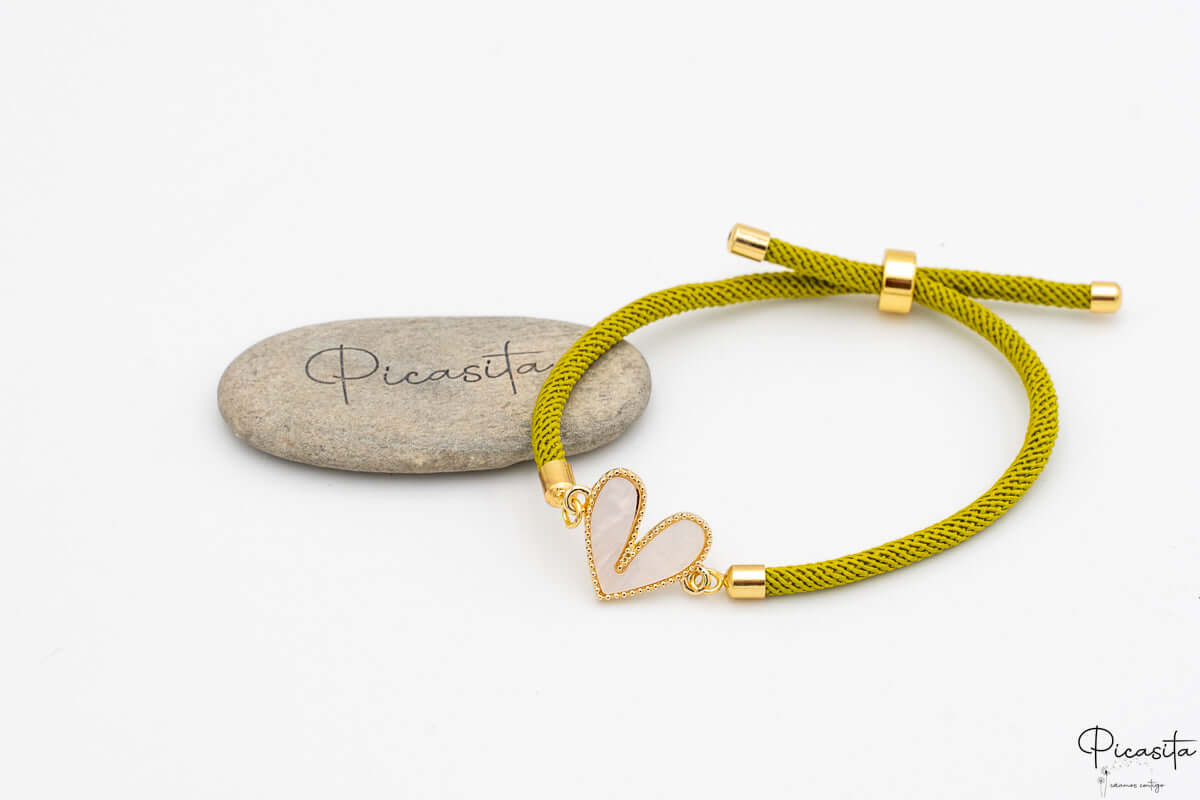 Pulsera Corazón Verde