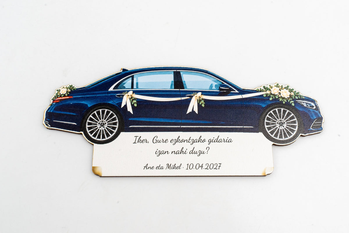 Vols ser el meu Xofer de Casament? — Placa de Fusta Personalitzada